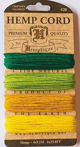 Hemptique Hanfkarten ÃÂàInsel ÃÂà9 kg, 4 StÃÂück ÃÂà9,1 m Kordeln